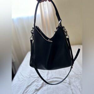 Coach 31623 Bleecker Sullivan Black Pebbled Leather Hobo Bag Handbag